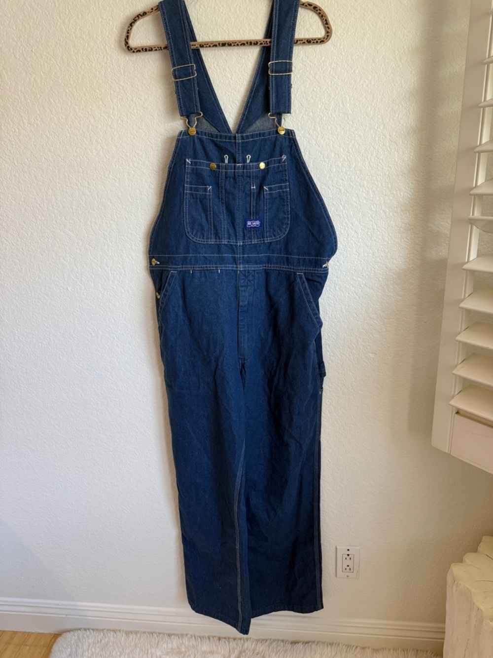 Relaxed Fit Denim Overalls in Dark Blue - Big Smith